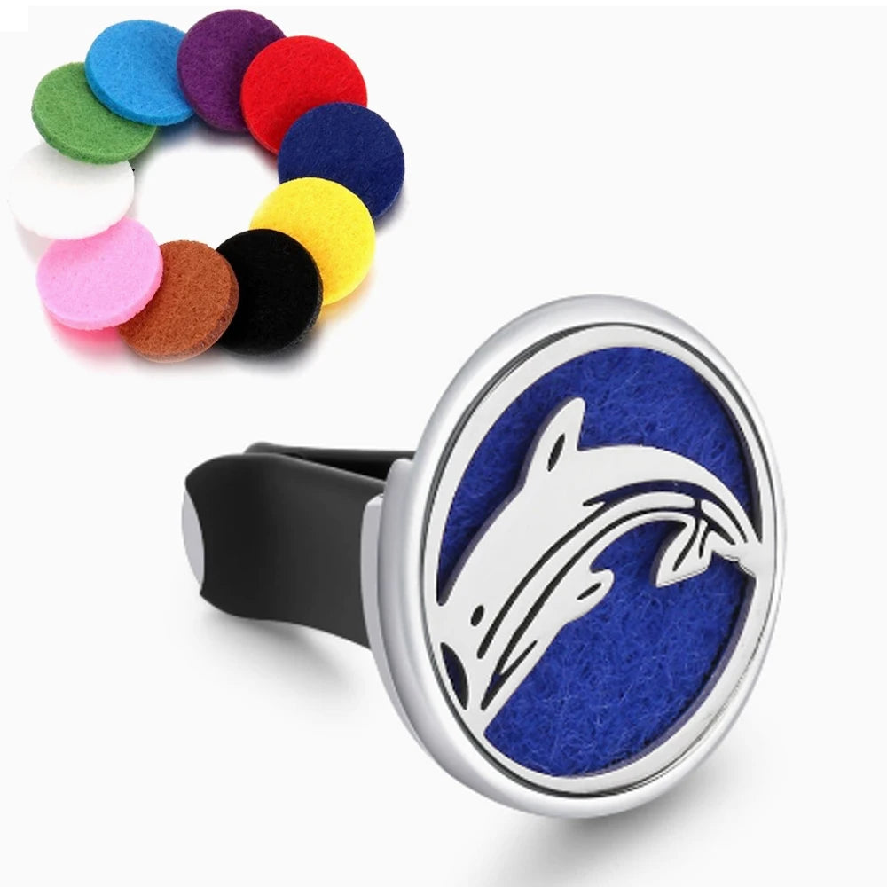 Tree Car Aromatherapy Diffuser Essential Oil Car Vent Clip Air Freshener Purifier with Pads - Car Clip Perfume Locket