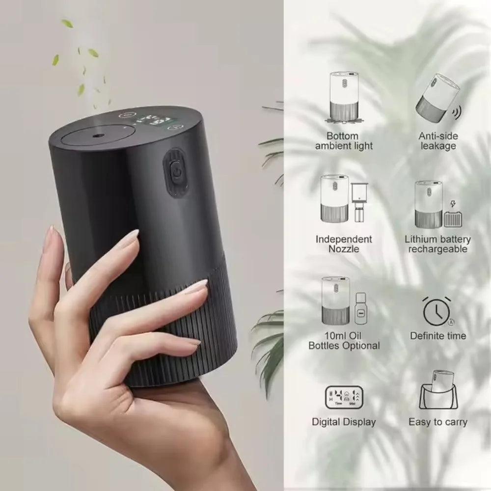 Portable Essential Oil Diffuser Smell Distributor Electric Smell For Home Office Car Air Freshener Rechargeable Scent Diffusers CM World