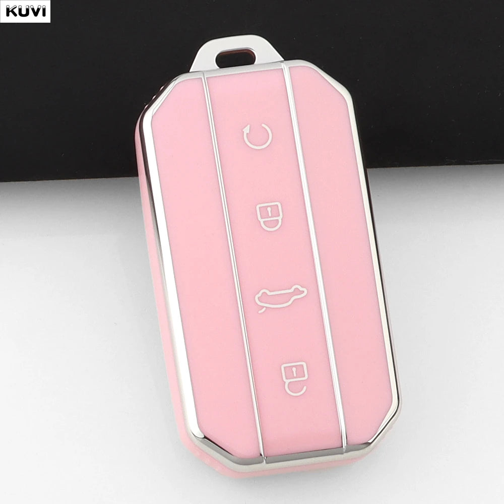 Fashion TPU Car Key Case Cover Shell For Chery Jaecoo J7 J5 7 5 Protection Bag Holder Keychain Keyless Auto Accessories