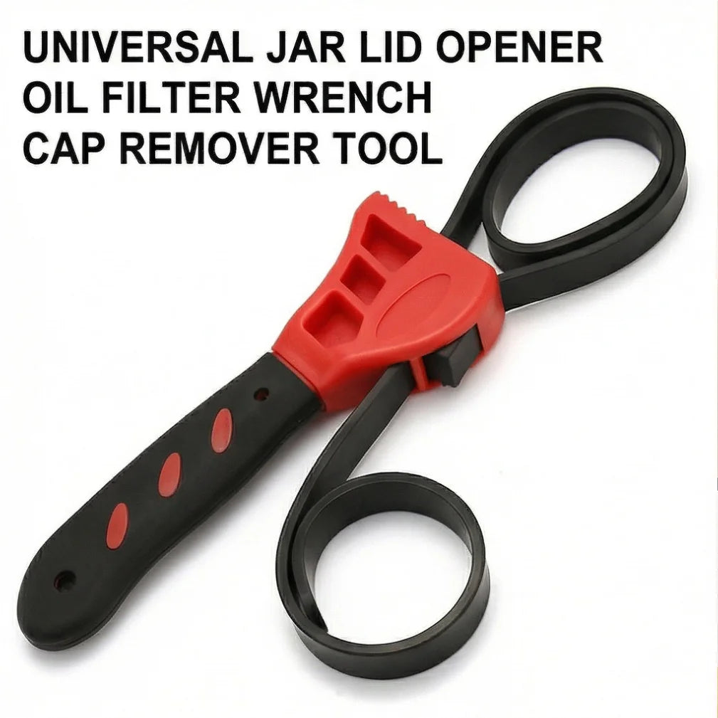 6inch Belt Wrench Oil Filter Puller Strap Spanner Chain Wrench Strap Opener, Adjustable Disassembly Tool Car Mobile World
