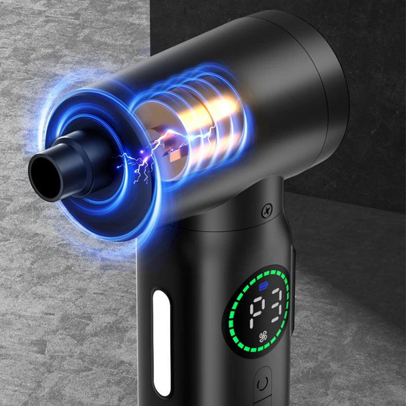 Portable 7500mAh Wireless Air Duster Dust Blowing Gun 2 in 1 Air Blower And Vacuum Cleaner Cordless Duster Blowers Car Cleaning CM World