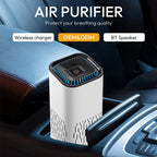 MINI Car HEPA Air Purifier Remove Smoke Odor Formaldehyde Negative Ion Air Cleaner for Car Bedroom Aromatherapy Purification New CM World