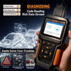 D50 OBD2 Scanner Car and Truck Code Reader Heavy Duty HD Diesel Diagnostic Scan Tool 2 in 1 Auto Clear Check Engine Fault Light