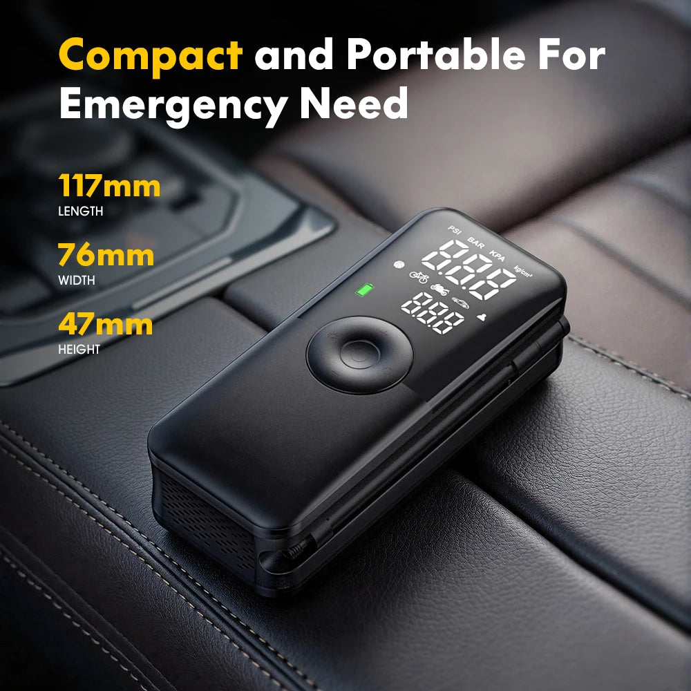 CARSUN Portable Tire Inflator Rechargeable Electric Inflator For Car  Bicycle Digital Air Compressor Football Ball Inflator Pump CM World