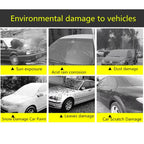Car Cover Outdoor Protection Full Exterior Snow Cover Sunshade Dustproof Protection Cover Universal for Hatchback Sedan SUV Car Mobile World