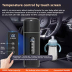 Electric Kettle 12V24V Portable Car Heating Cup 500ml Travel Heating Touch Screen Intelligent Adjustable Temperature Thermal Cup CM World
