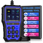 OBD2 Scanner Diagnostic Tool, Check Engine Light Car Code Reader with Reset, Battery Tester, Live Data, Freeze Frame,I/M Car Mobile World