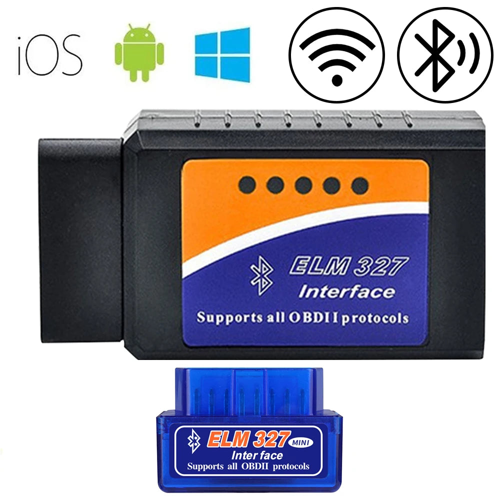 OBD2 Scanner ELM327 Car Diagnostic Detector Code Reader Tool V1.5 WIFI Bluetooth OBD 2 for Android IOS Auto Scan Repair Tools Car Mobile World