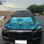Skeleton Pattern Of Remains Car Hood Vinyl Sticker Wrap Film Engine Cover Decals Sticker Universal Car Hood Protective Film,Car