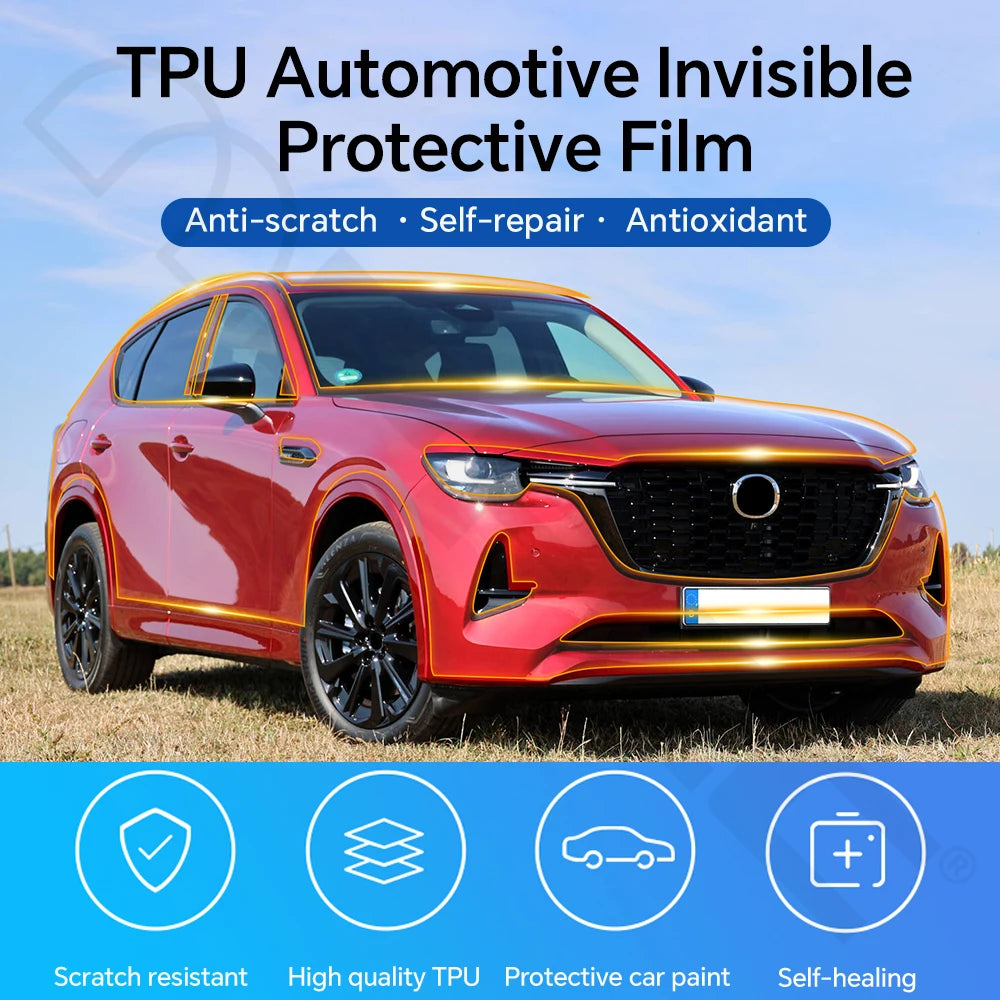 For Mazda CX-60 2024-2025 Clear Paint Protection Vinyl Film Precut Full Car Anti-Scratch UV Protection Invisible Car Wrap Film Car Mobile World