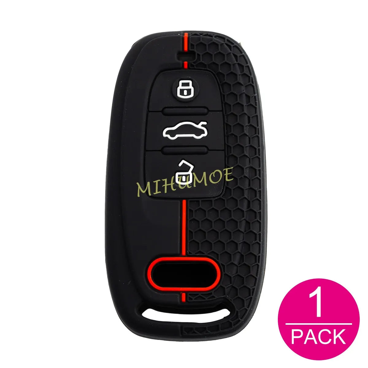 Silicone Key Case Cover Shell For Audi S4 S5 S6 S7 S8 A4 A5 A6 A7 A8 Q5 SQ5 Accessories Remote Keychain Holder 3 Buttons CM World