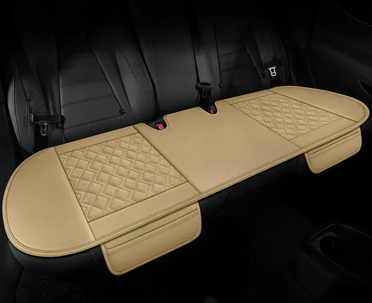 Cowhide Leather Car Seat Covers Breathable Front Car Seat Cushion Non-Slip Rear Seat Pad Universal All Weather Auto Seat Covers