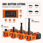 SucceBuy 5T Electric Car Jack Hydraulic Car Jack with Built-in Inflatable Pump LED Light Car Jack for SUV MPV Truck Change Tire CM World