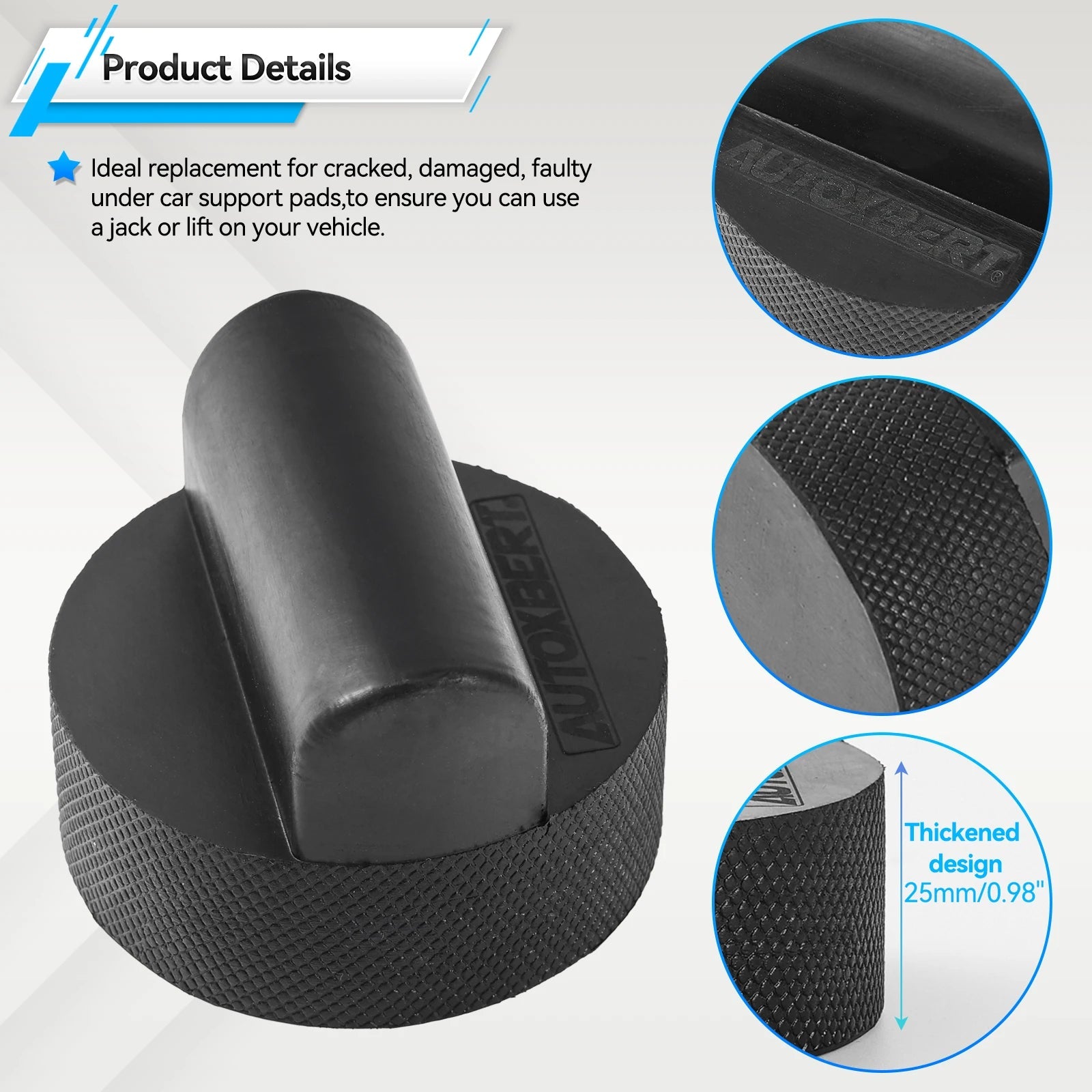 Jack Rubber Pad Anti-slip Adapter Support Block Car Lift Tool For Audi For Audi A6 Quattro A7 R8 RS6 RS7 S6 S7 TT Jacking Points CM World