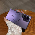 For Magasfe Magnetic Laser Case For Samsung Galaxy S26 Plus S25 S24 S23 Ultra A56 A57 Wireless Charge Metallic Paint Lens Cover