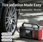 5000A Peak Car Battery Starter with 150PSI Tire Inflator Pump Air Compressor 12V Car Battery Starter Power Bank