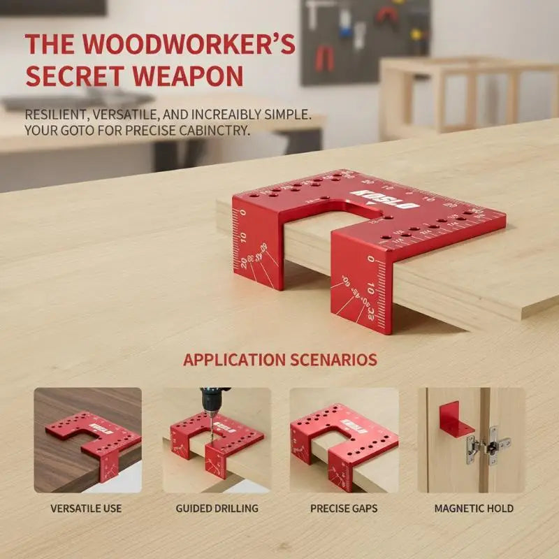 Reusable Magnetic 2mm Cabinet Hinge Spacer Gap Alignment Tool for Wardrobe Door Installation Cabinet Repair DIY Woodworking