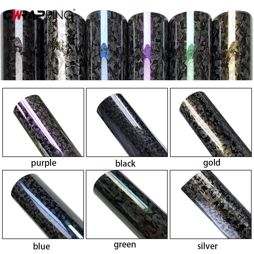 PET Forged Carbon Wrap Self-adhesive Car Wrap Vinyl Auto Tuning Waterproof Motorcycle Stickers Custom Fit Car Film Accessories Car Mobile World