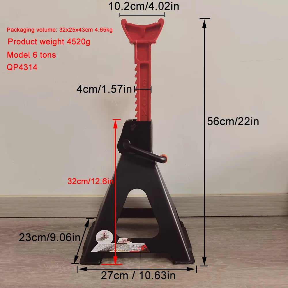 Jack Stands 6 Ton 6000 lbs Capacity Car Jack Stands Double Locking Adjustable Height for lifting SU Pickup Truck CM World