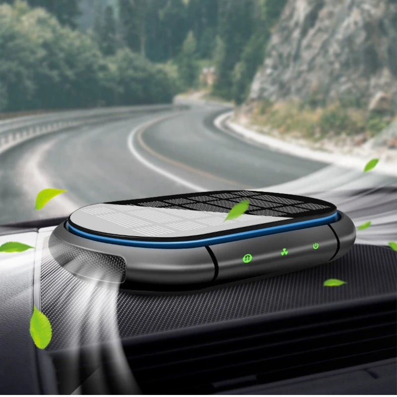 Solar Air Purifier Car Auto Negative Ion Generator USB Rechargeable Oxygen Bar Deodorization Formaldehyde Removal Air Purifier CM World