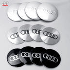 4pcs 56/60/63/65/68mm Wheel Hub Caps Sticker for Audi Sline A1 A2 A3 A4 A4L P 8V 8L RS RS3 RS4 RS5 RS6 S1 S2 S3 S4 S5 S6 S7 S8