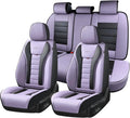 Universal Waterproof Leather Car Seat Covers Full Set, Front and Back Protectors for Most Vehicles CM World