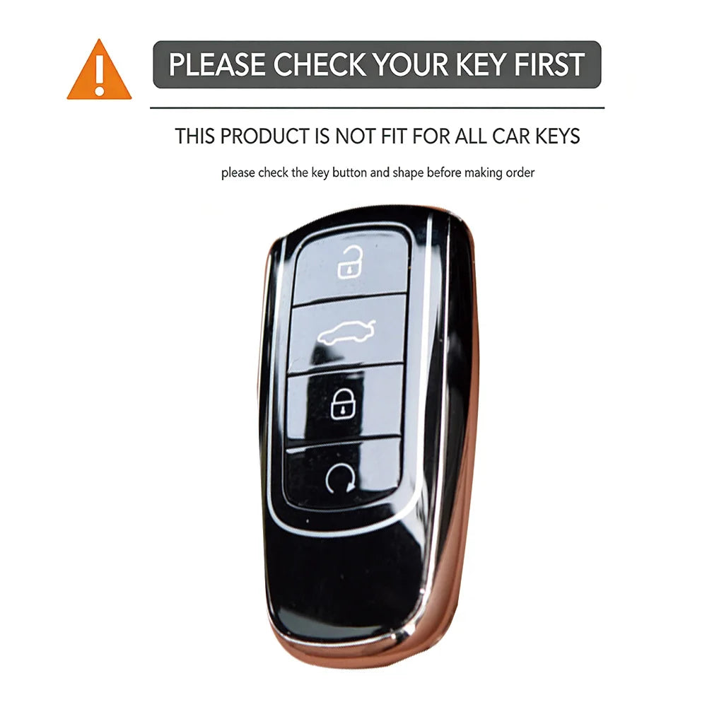 Key protect For Chery Tiggo 8 Pro Silicone Car Key Cover Case For Chery Tiggo 7 Pro 8 PLUS Arrizo 5 3 Button Key Holder Keychain