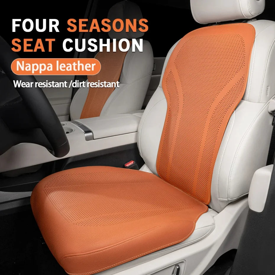 Universal Car Seat Cushion Leather Breathable Hole Summer Car Interior Car Seat Cover Four Seasons Automotive Parts