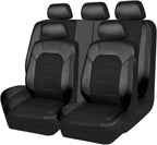 9pcs Universal Leather Seat Covers, Breathable Car Seat Cover Full Set for Car , Auto,SUVs,Trucks CM World