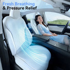YZ for Tesla Model 3 Y YL 6-Seater Car Seat Cover Cushion Comfort Anti-Slip Cooling Backrest Cushion Seat Pad Car Accessory 2026 Car Mobile World