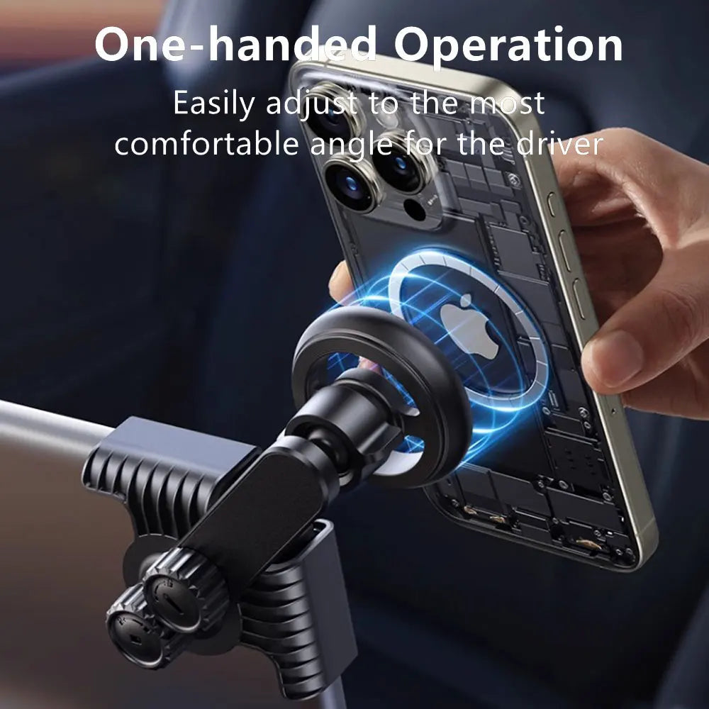 TEEQ For Tesla Model Y Junipe 2025 Model 3 HIGHLAND 2024 Cybertruck BYD Seal Car Phone Mount Holder 15W Magnetic Wireless Charge CM World