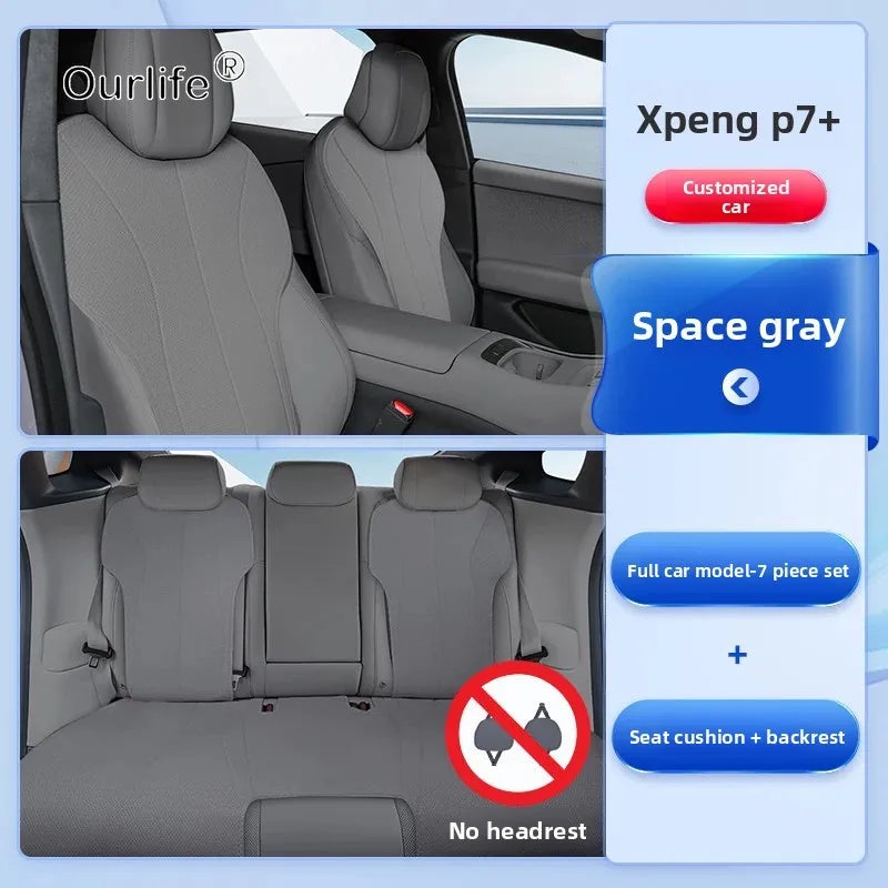For XPeng P7+ All Season Seat Cover Interior Accessories Custom Fit Protection Replacement