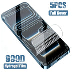 5PCS Hydrogel Film For iPhone 17 16 15 14 Pro Max Plus 16E 17E Screen Protector For iPhone 13 12 11 Pro 12 Mini Xr X Xs Max