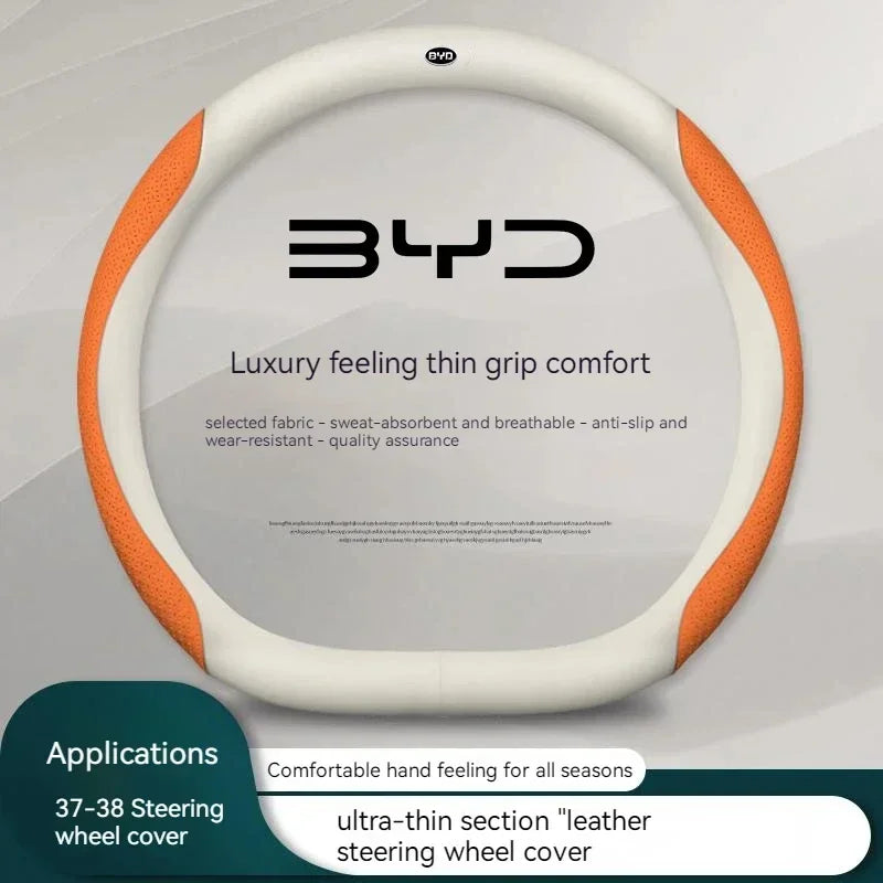 Genuine leather car steering wheel cover suitable for BYD Ato 3 Fa Feng Tang F3 E6 Yuan Song Plus EV F0 Qin Han Dolphin S6 CM World