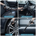 VYVYLABS 15000Pa Strong Suction Car Vacuum Cleaner with Led Lighting Rechargeable Wireless Cleaner Handheld Mini Car Cleaning Car Mobile World