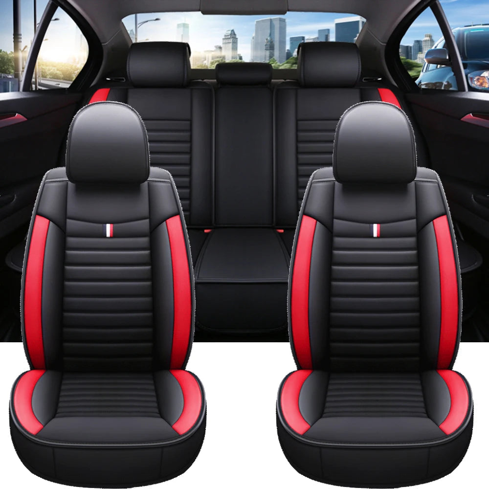 Full Coverage Universal Style Pu Leather Car Seat Covers for Kia Soul A3 A8L Audi Q3 Sportback BMW X3 F25 X1 E84 Car Accessories CM World