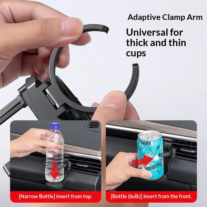 Car Folding Air Outlet Cup Holder, Car Beverage Rack Vehicle-mounted Water Cup Holder Beverage Fixed Bracket Cup Holder CM World