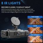 Car Dash Cam 3/4 Channel 360° 1080P HD 4 Lens DVR Camera Night Vision G‑Sensor 24H Parking Motion Loop Record Detection Recorder