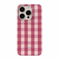 Retro Korean Plaid Cute Phone Case for IPhone 17 16 15 14 13 12 11 Air Pro Max X XS XR XSMax 7 8 Plus Glossy Film Hard PC Cover