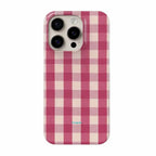Retro Korean Plaid Cute Phone Case for IPhone 17 16 15 14 13 12 11 Air Pro Max X XS XR XSMax 7 8 Plus Glossy Film Hard PC Cover