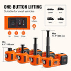 Electric Car Jack 5T Hydraulic Car Jack with Built-in Inflatable Pump and LED Light Car Jack for SUV Truck Change Tire 150~450mm CM World