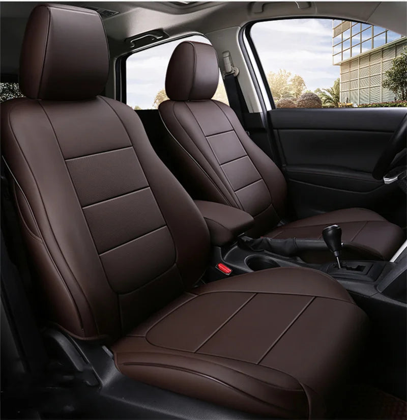 For Mazda 3 6 CX-5 CX-30 Custom Fit Car Seat Covers Accessories Full Covered Top Quality Leather Full Set 2 Rows 5 Seat CM World