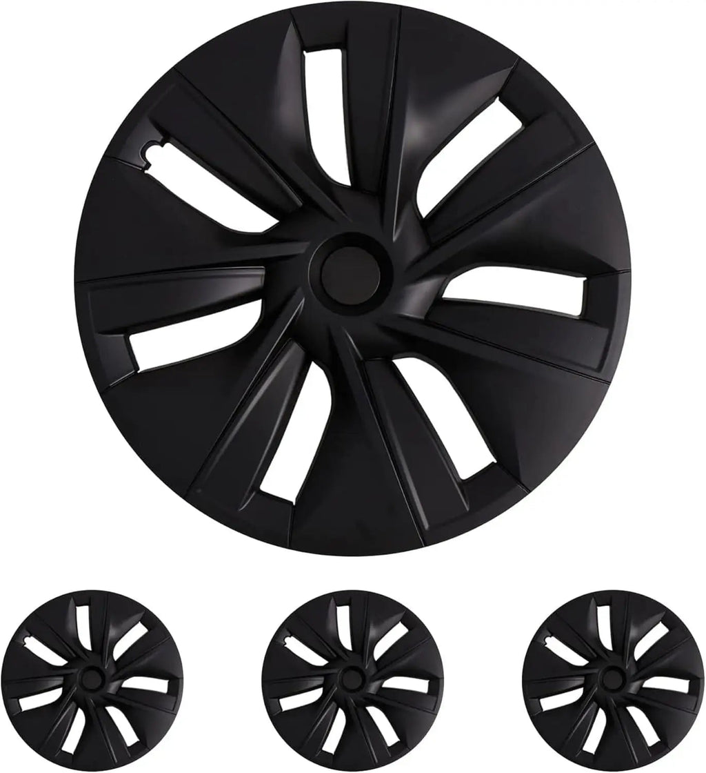 Wheel Covers 19 Inch for Tesla Model Y 2024 Hubcaps Compatible Tesla Model Y Accessories 2024 2023 2022 2021 4 Pcs Rim Protector CM World
