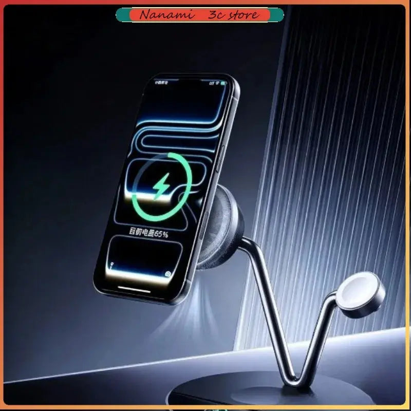 Anker Prime TEC Air-Cooled Magnetic 3-in-1 Wireless Charger 25W Digital Display Desktop Stand for iPhone 17 Pro Watch Earbuds Car Mobile World