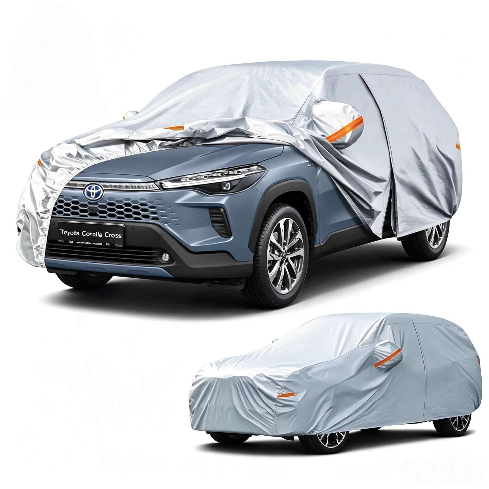 Kayme Car cover 6 Layer Heavy Duty Indoor Outdoor Waterproof Dustproof UV-protective Cover Fit for 181 x 72 x 67 inches Car Mobile World