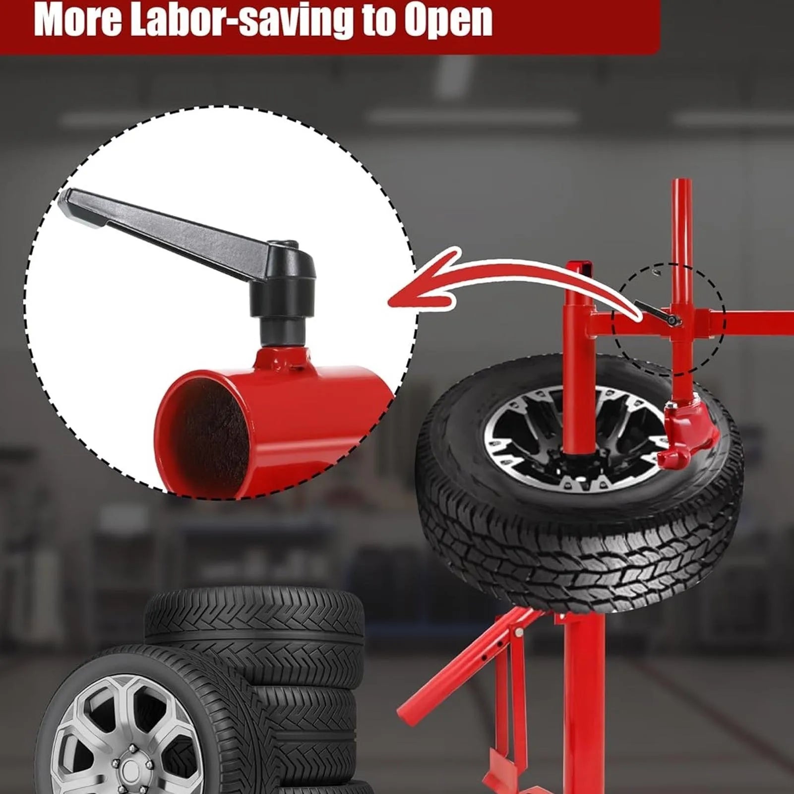 Manual Tire Changer Kit Manual Tire Changer Duck Head Kit Upgrade for Most Car Tires 16-21in Alloy Steel Without Silver Cone CM World