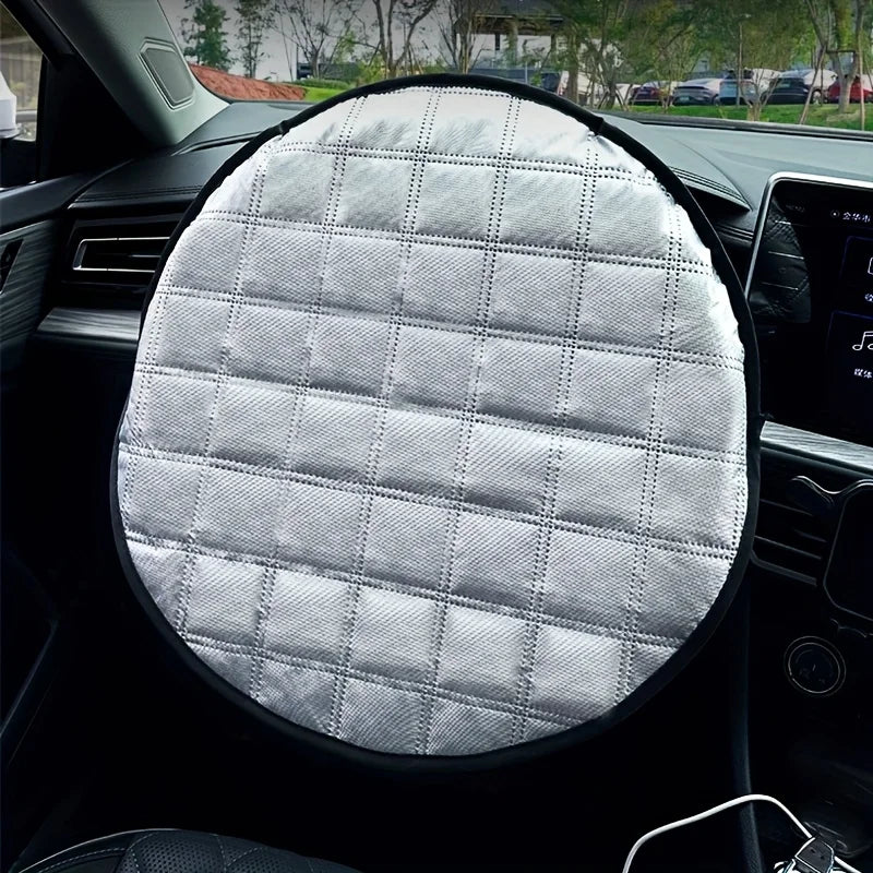 Universal Car Steering Wheel Cover, Anti-Slip Sun Protection, Breathable Heat-Resistant Auto Steering Wheel Protector ﻿