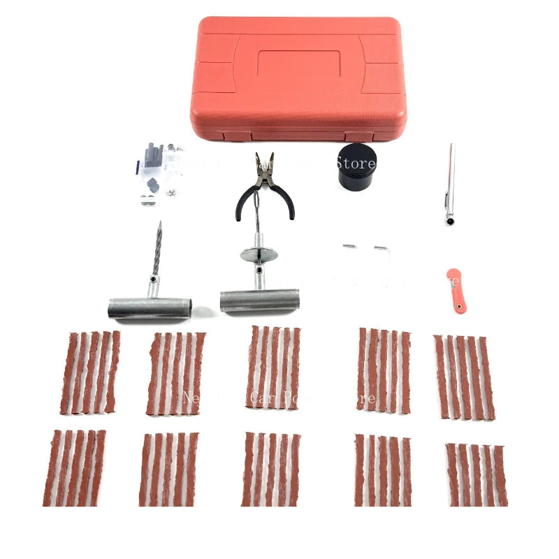 77-Piece Automotive Tire Repair Kit Vacuum Tire Patch Tool Set