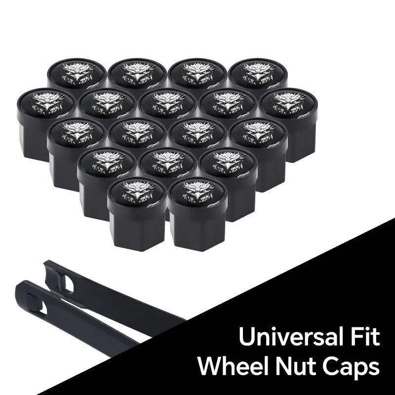 20Pcs 17mm 19mm 21mm Black Car Wheel Caps Bolts Car Wheel Hub Nut Protective Cap Rust Proof Waterproof Cap Tire Nut Caps CM World