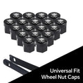 20Pcs 17mm 19mm 21mm Black Car Wheel Caps Bolts Car Wheel Hub Nut Protective Cap Rust Proof Waterproof Cap Tire Nut Caps CM World